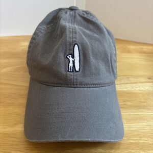 Johnnie-O Hat Surf Logo Adjustable Cap Gray Baseball Hat